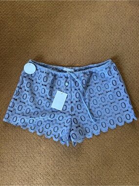 NWT Hill House Kaya eyelet shorts in cornflower, XXL
